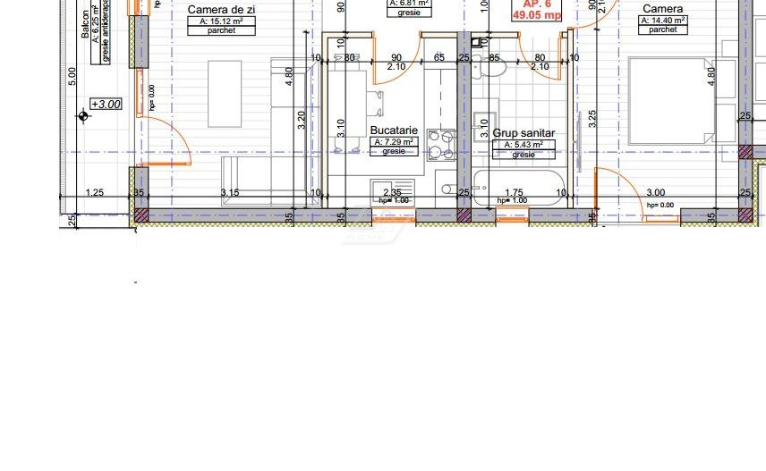 Comision 0! Mobilat si utilat complet. Bloc tip vila cu 6 apartamente si piscina - Schiță 14