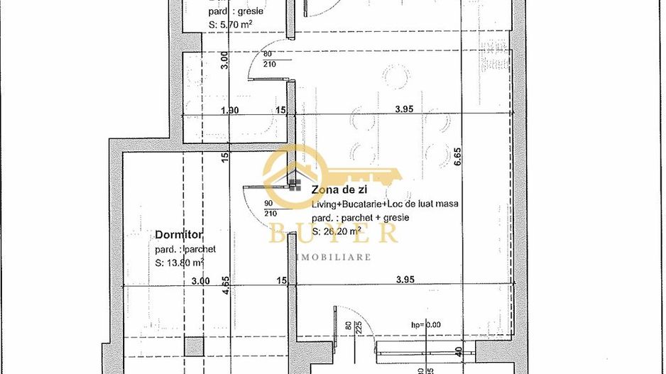 Ap cu 2 camre, etaj 2 si logie- Incalzire in pardoseala, Pret atractiv - Poză 3