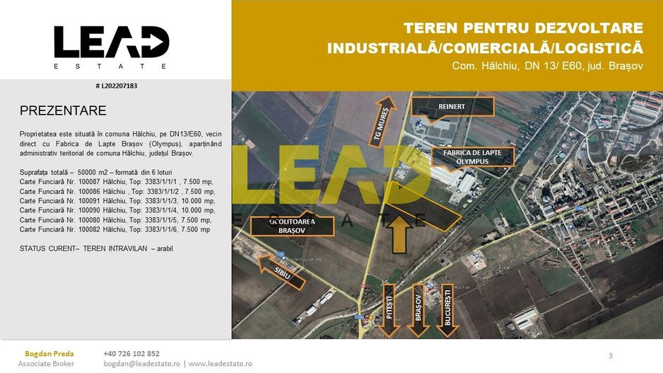 TEREN DEZVOLTARE INDUSTRIALĂ/COMERCIALĂ/LOGISTICĂ - Poză 3
