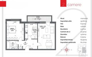 Vânzare, apartament, 2 camere, Coder Residence, Brașov - Poză 14