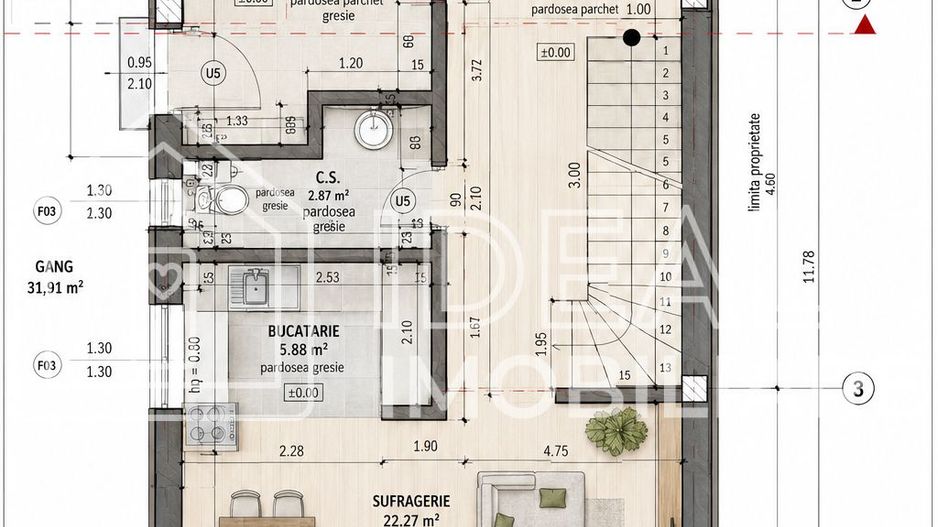 Casa Individuala Moderna 600 mp de teren, Cartierul Tineretului - Schiță 3