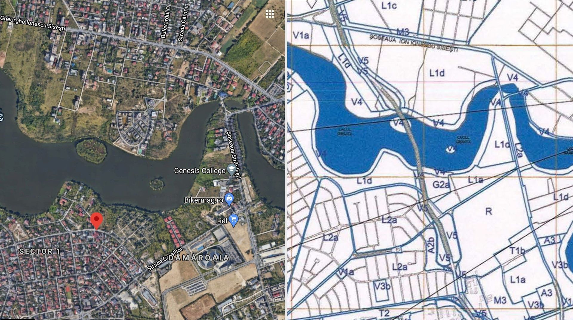 Teren 5963 mp deschidere lac Grivita 42 m cu deschidere la strazi 77 m - Poză 12