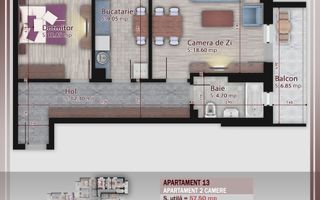 2 camere -proiect nou - Metrou Nicolae Teclu - Schiță 10