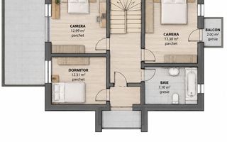 Casă singur în curte, materiale premium Corunca (4camere) - Poză 4
