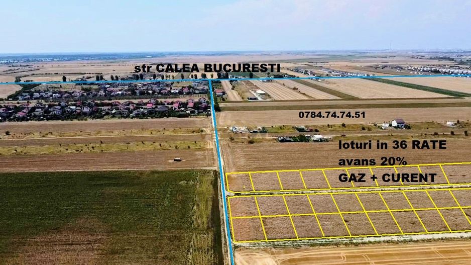 Teren in RATE cu gaz si curent - comuna Berceni - Poză 3
