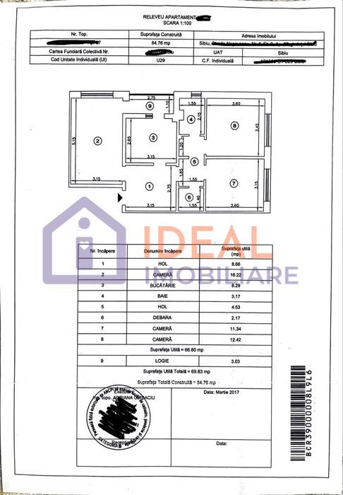 Apartament 3 camere, 65 mp – Vasile Aaron - Poză 8