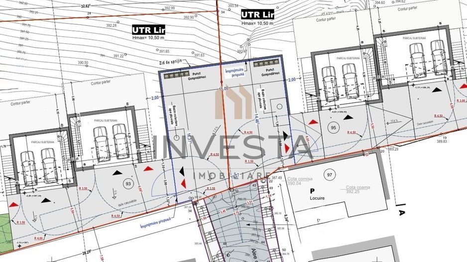 Teren cu autorizatie pentru 2 duplexuri, 4 unitati locative! - Schiță 3