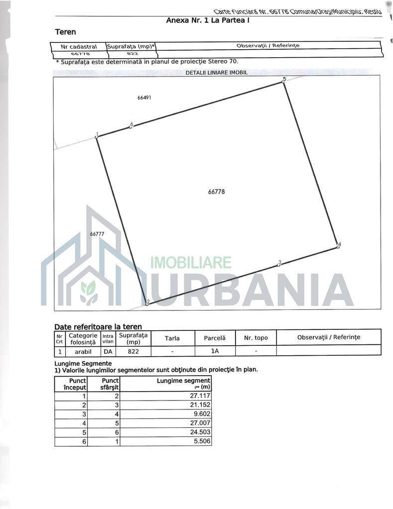 Teren intravilan de vanzare, Rediu, strada 1 Decembrie, 822 mp - Poză 2