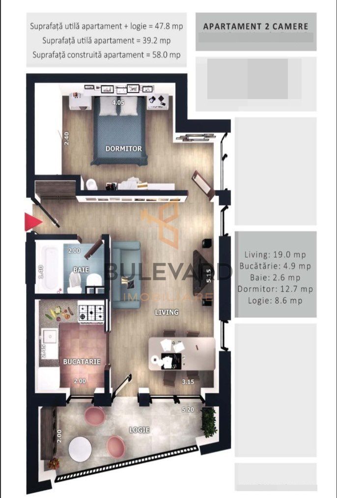 Apartament cu 2 camere la 5 minute de Vivo Center! - Poză 2