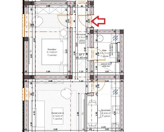 Etaj intermediar. Decomandat. Asfalt. - Poză 12