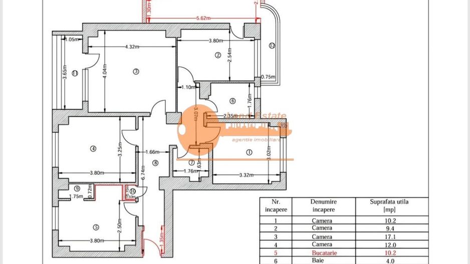 Apartament 4 camere | 97 mp | Piața Romană - Schiță 10