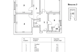 De vanzare 4 camere, curte exclusivă 250 mp, Str. Uruguay - Bucuresti - Schiță 23