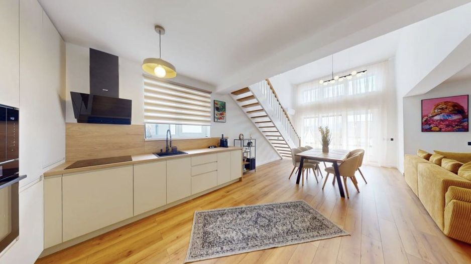 Penthouse de vanzare in Sibiu, pe 2 niveluri, mobilat si utilat modern - Poză 1