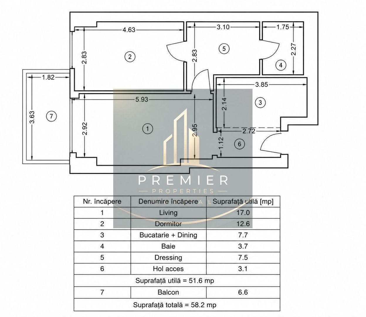 Apartament 2 Camere UpSite | Vedere Lac și Parc | Parcare Inclusă - Schiță 11