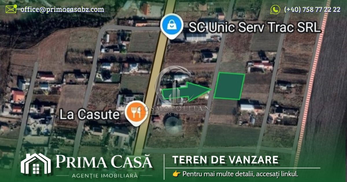 Investiție Imobiliară: Teren 1947mp d=40m în Posta Calnau BZ la 45.000 neg. - Poză 2