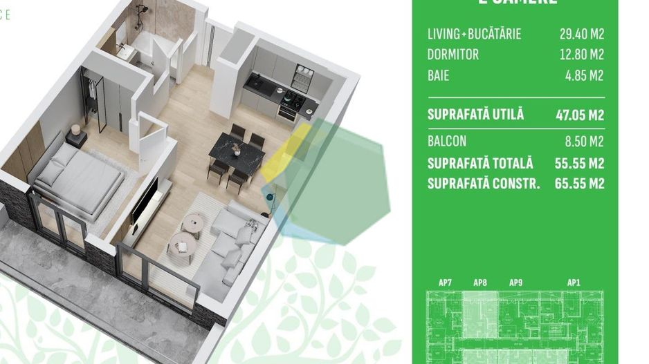 Apartament 2 Camere Otopeni – Libertății| Piscină Privată - Poză 15