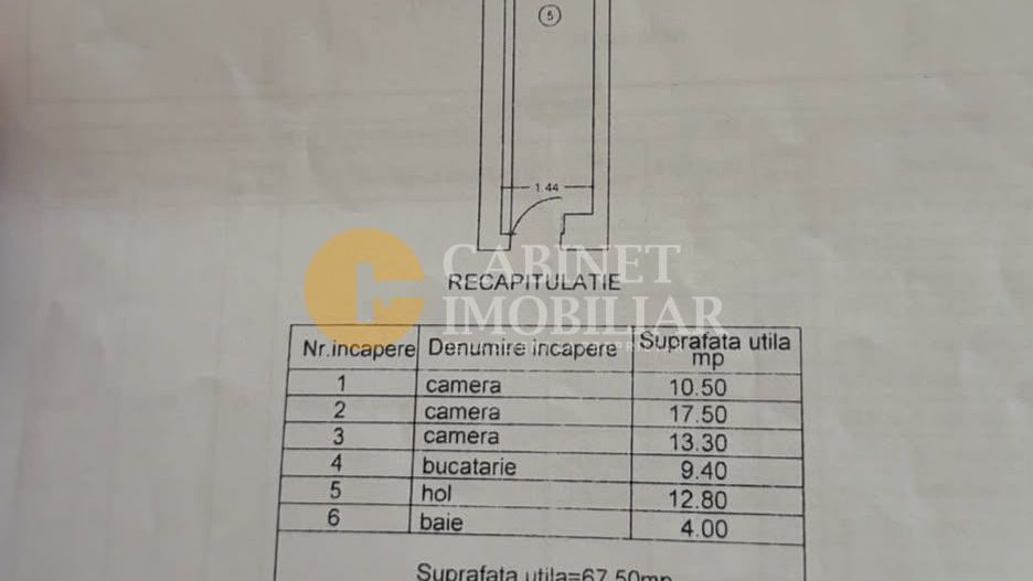 3 CAMERE DECOMANDAT--ETAJ 1-- ROND MALL MOLDOVA - Poză 8
