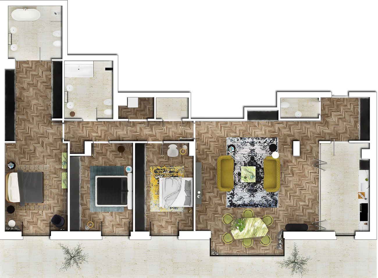 4 Rooms apartment in Exclusivist Building with the most Luxurious Lobby - Poză 7