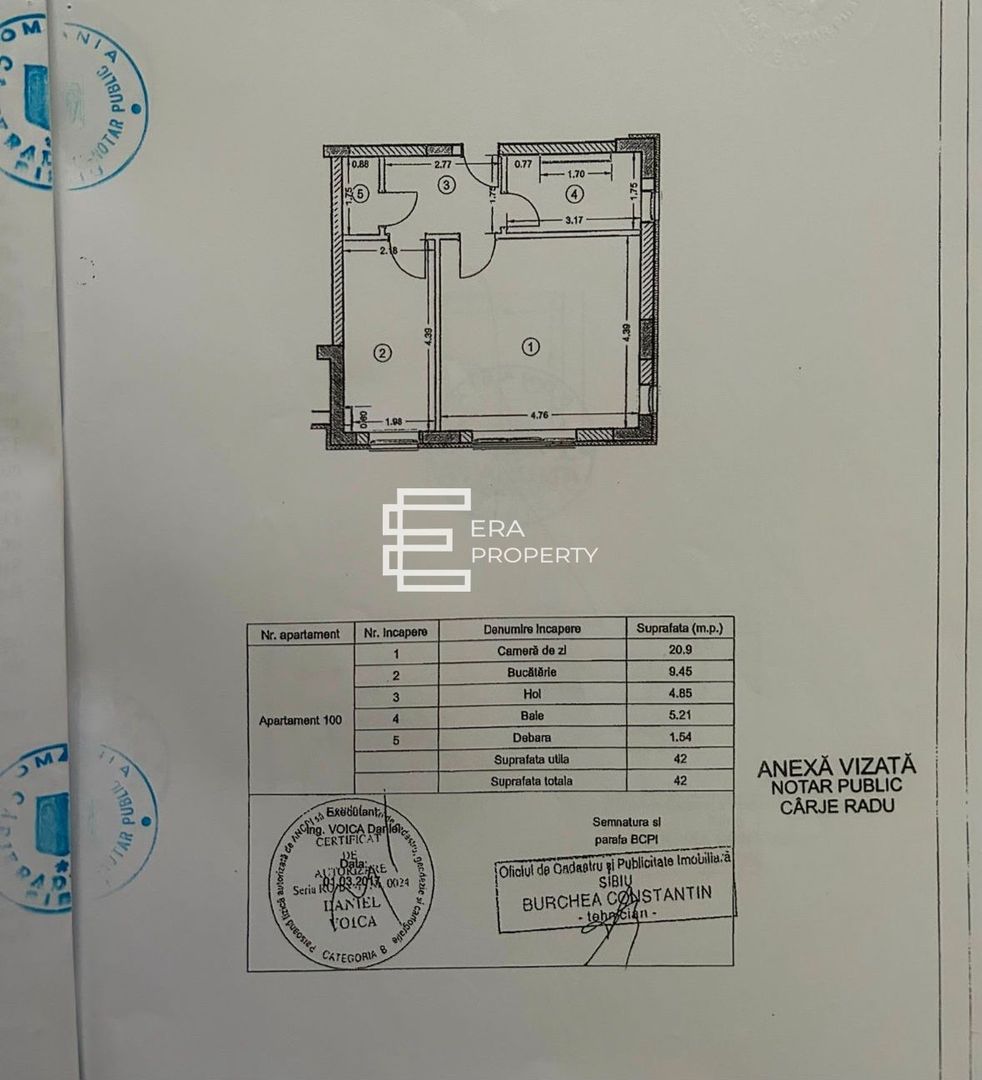 Apartament 1 cameră | 42 mp | Avantgarden | Doamna Stanca - Schiță 19