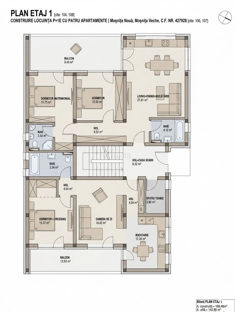 Apartamente premium cu 3 camere în Moșnița Nouă | Comision 0 - Poză 4