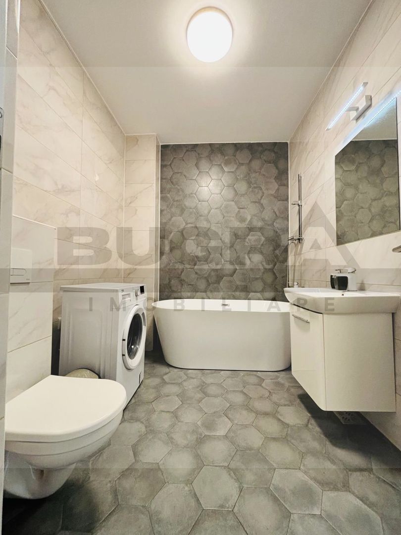 Apartament tip studio - finisat, mobilat, parcare, terasa, Luminia - Poză 8