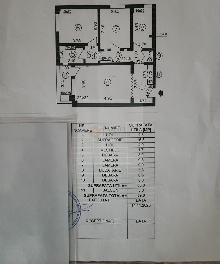 3 Camere - 60MP | Decomandat | Metrou Favorit la 1 minut - Schiță 21