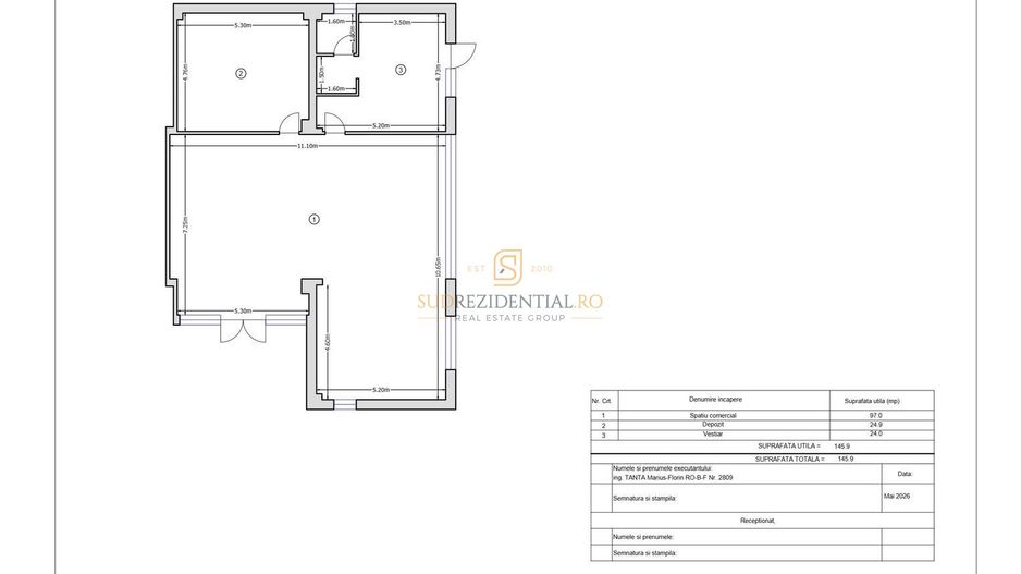 Spațiu comercial STRADAL, 145,9 mp, Vitrină 16 m, 5 parcări, Sector 4 - Schiță 5
