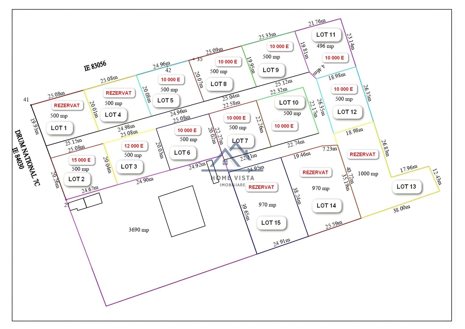 Loturi de la 500 mp  - Drum 7 m  BAICULESTI - langa Primarie - Poză 1