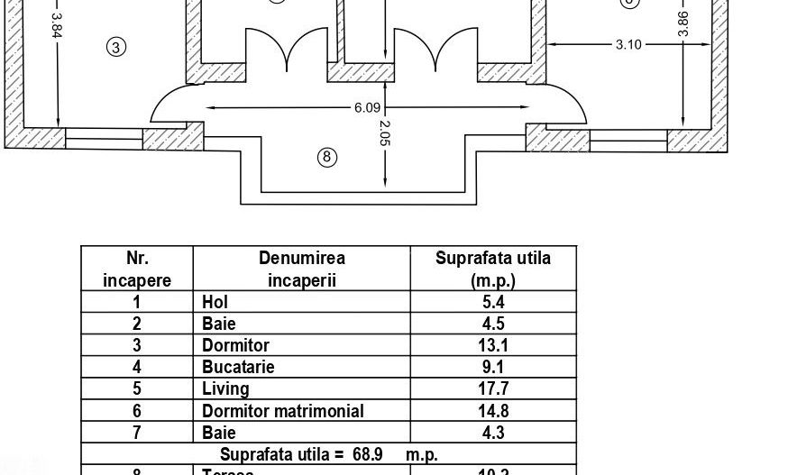 Apartament 3 camere - Chiajna - Giulesti Sarbi  Bucuresti - Sector 6 - Schiță 11