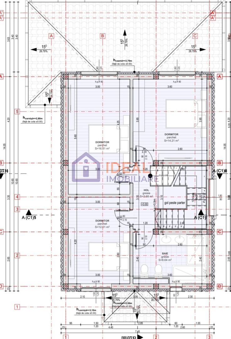 Casa Individuala Moderna cu 4 camere si 318 mp teren, in Selimbar - Schiță 8