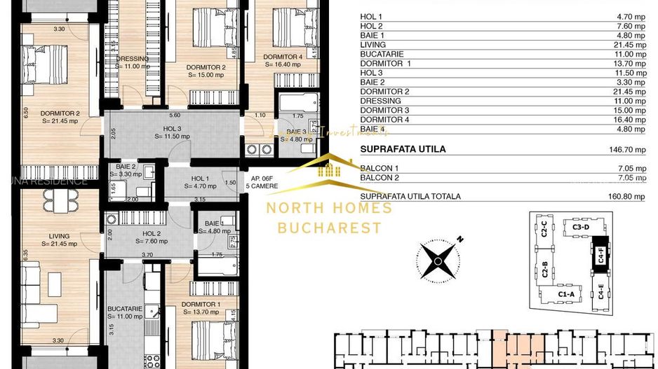 COMISON 0 -Apartament de vanzare -5 CAMERE -OMV PIPERA - Poză 48