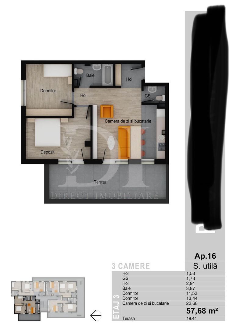 Apartament trei camere | Zona Muzeul Apei - Poză 5