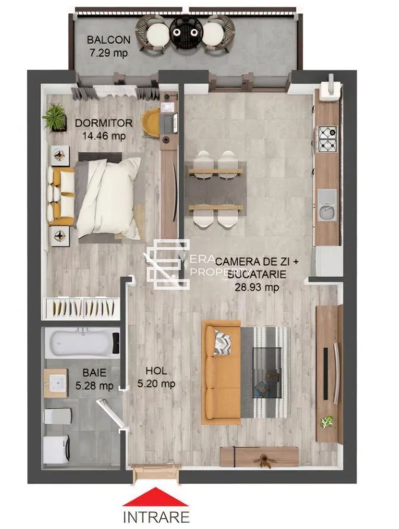 Apartament 2 camere | 54 mp utili |la cheie | BOXA- Selimbar, Brana - Schiță 8