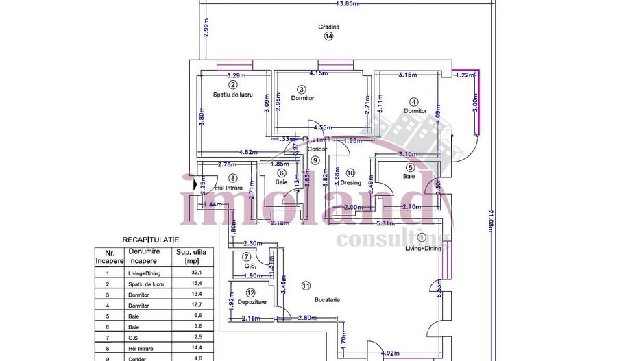 Parkview - apartament 4 camere - mobilat&utilat - Avalon Estate-Pipera - Schiță 25