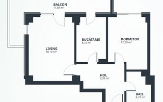 Apartament 2 camere, tip 9, direct dezvoltator, fara comision Tatarasi - Poză 2