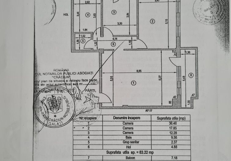 De vanzare apartament cu 3 camere, General, etaj 5/5 cu lift, 120.000 euro - Poză 2