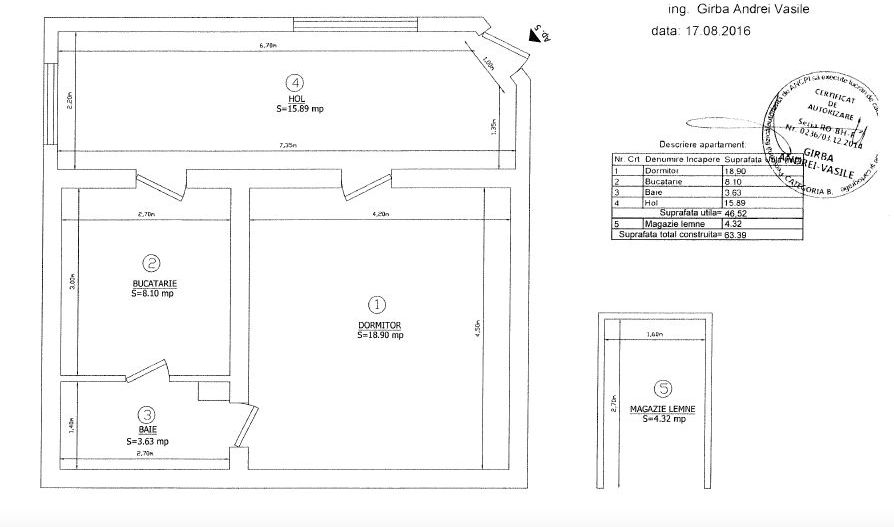 APARTAMENT 2 CAMERE LA CURTE COMUNA - Poză 13