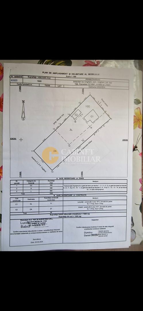 🌿🏡Teren Intravilan 1500 mp - Bosia,Ungheni - 22.000 Euro 🏡🌿 - Poză 3