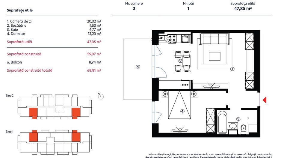 APARTAMENT 2 CAMERE | METROU REPUBLICA | PROIECT NOU - Poză 10