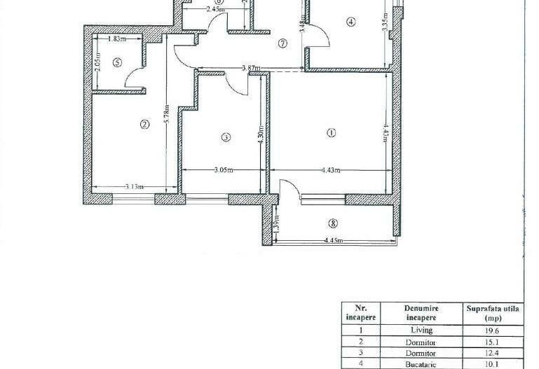3 camere| decomandat 74 mp| Calea Calarasi- Delea Veche - Schiță 29