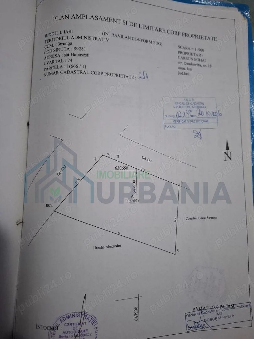 De vanzare teren in Strunga,jud.Iasi - Poză 2