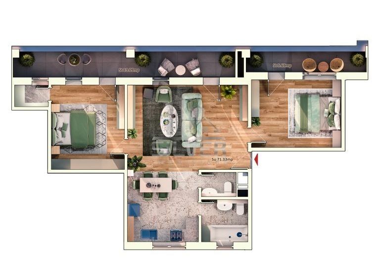 Apartament cu 3 camere/Imobil Premium/Cartier Marasti/CF/Tva inc - Poză 2
