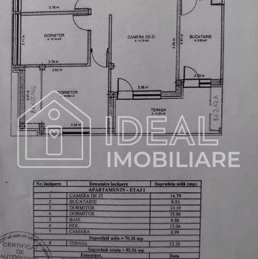 Apartament cu 3 Camere si terasa in Ciresica- Comision 0% - Schiță 7
