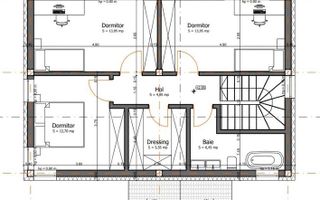 Casa individuala | 119 mp utili | 438 mp teren | Dezmir - Schiță 7