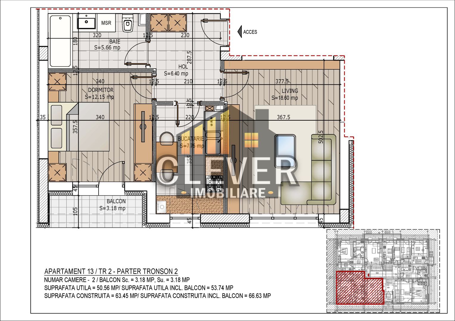 Apartament 2 camere decomandat Pallady - metrou Nicolae Teclu - Schiță 7