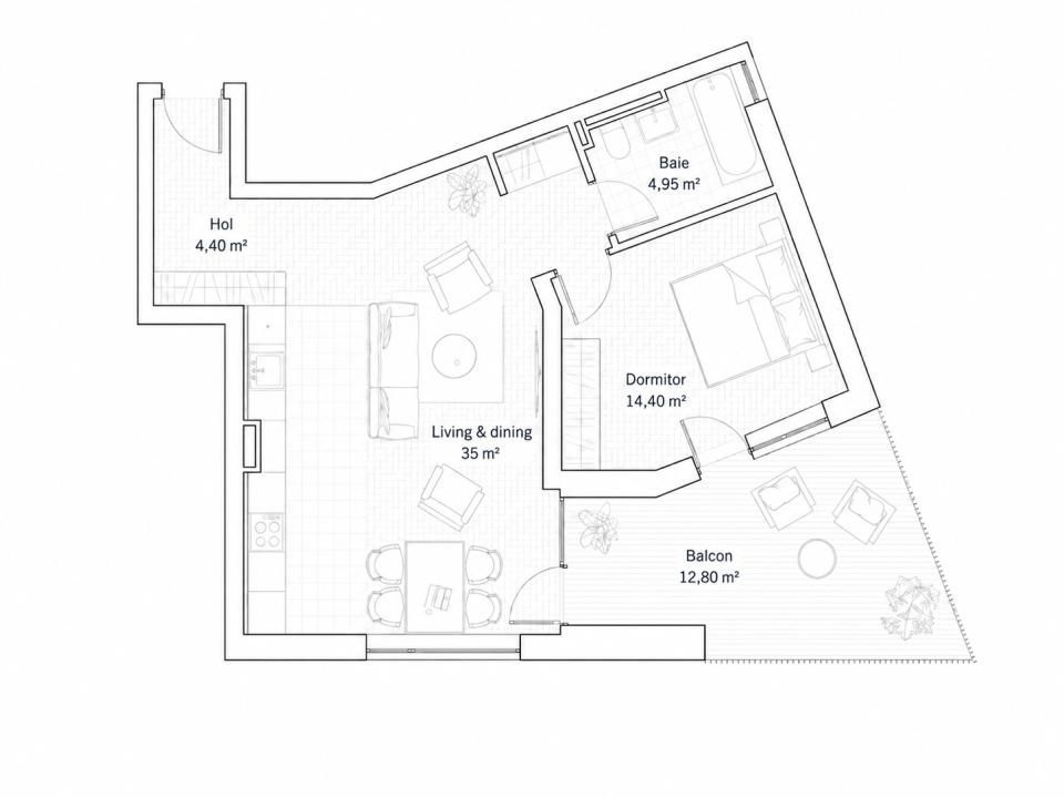 Apartament 2 camere 58,75 mp, complet mobilat si utilat | Mehala | Comision 0% - Schiță 19