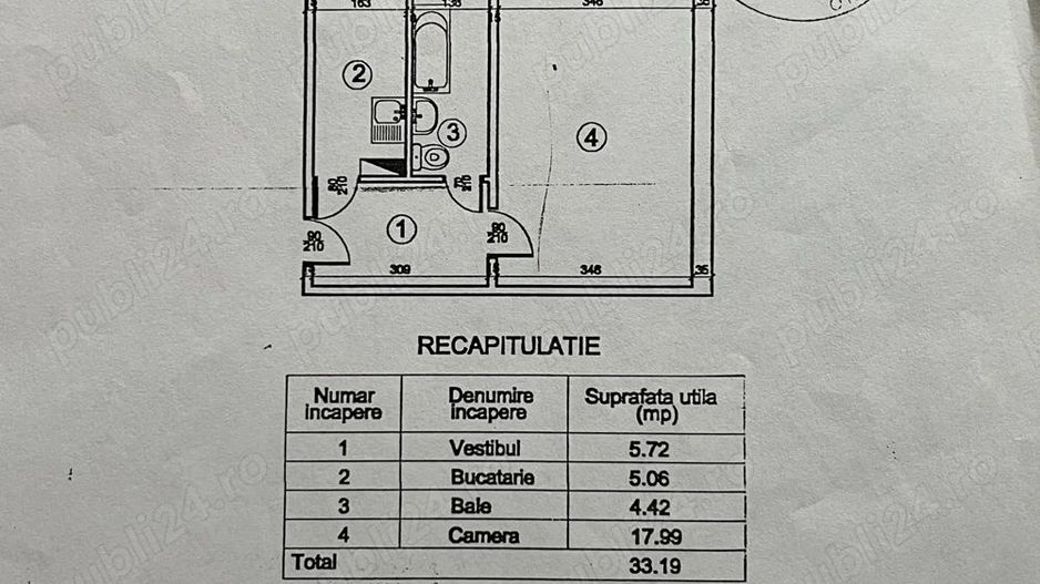Vand garsoniera confort 1, Brancoveanu, vis-a-vis de spitalul Budimex - Poză 7