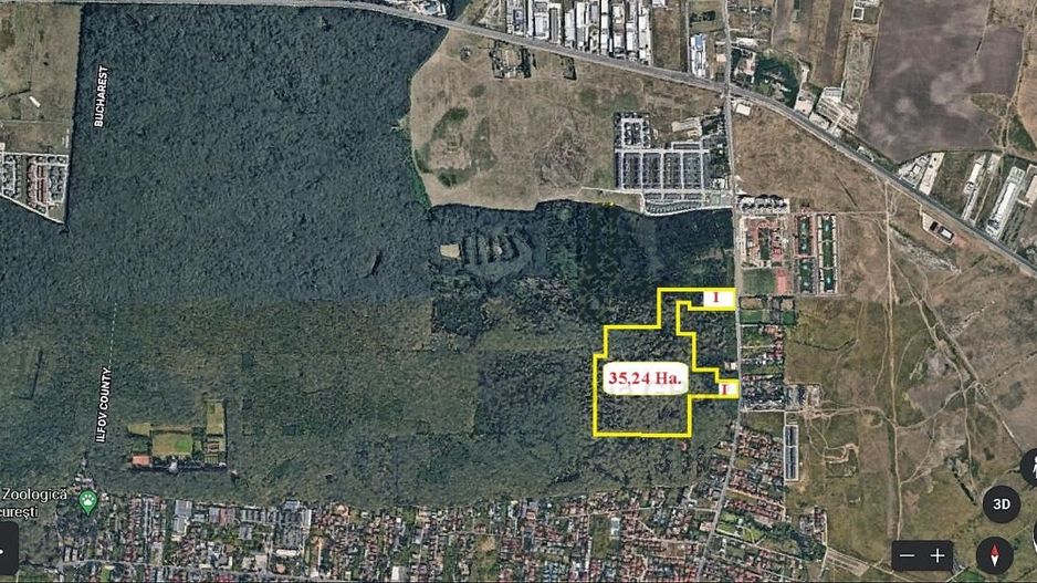 Oportunitate unica investitie ! Pipera 35,24 Ha. teren partial in intravilan - Poză 3
