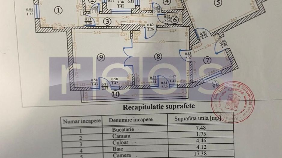 VANZARE 3 CAMERE | 73MP | BLOC TIP VILA | EMINESCU-PIATA SPANIEI | - Schiță 18