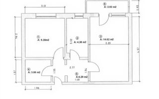 Vânzare, apartament, 2 camere, mobilat, parcare inclusă, Berceni - Schiță 8